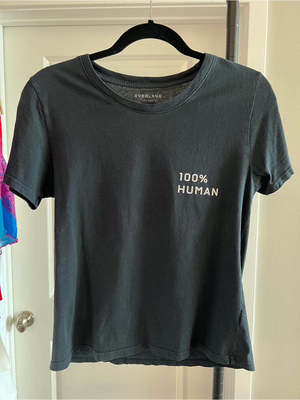 EVERLANE 100% Human Black and White Casual Cotton Tee size XS